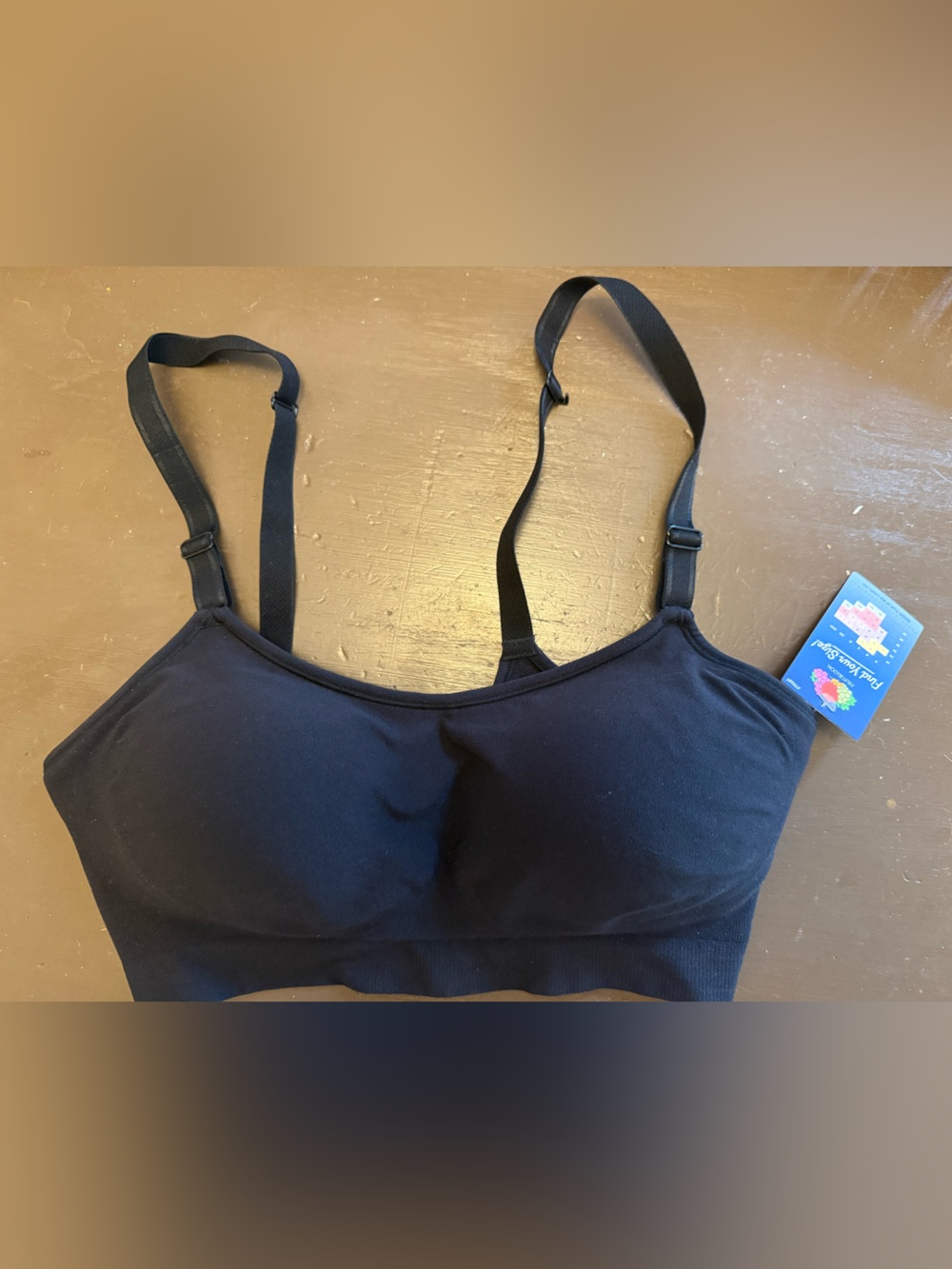 NWT Fruit of the Loom Black Seamless Comfort Bra